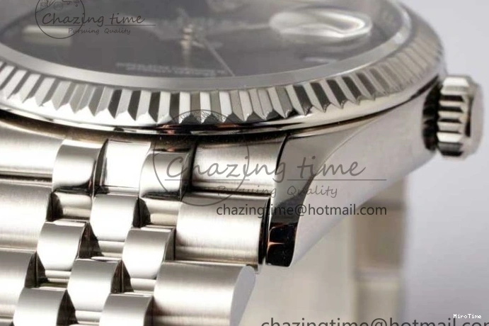 MiroTime 0425 DateJust 36mm SS DIWF 1:1 Best Edition 904L Steel Gray Dial Green Markers on Jubilee Bracelet SA Upgraded 2312